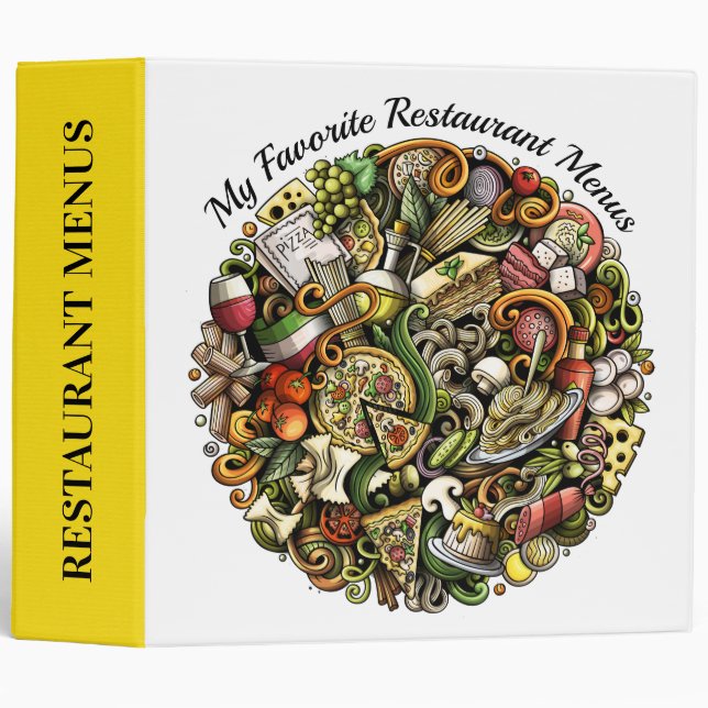 My Fav Restaurant Menus Binder - See Back (Front/Spine)
