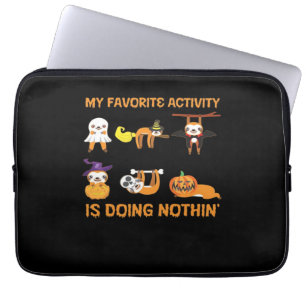 My Favorite Activity Is Doing Nothin' Retro Sloth Laptop Sleeve