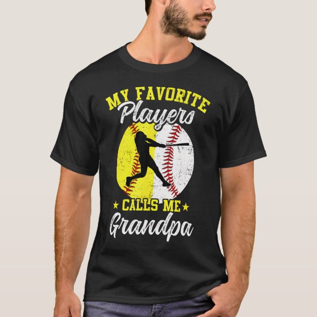 My Favorite Baseball Softball Players Calls Me Gra T-Shirt (Front)
