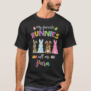 My Favorite Bunnies Call Me Paraprofessional Leopa T-Shirt