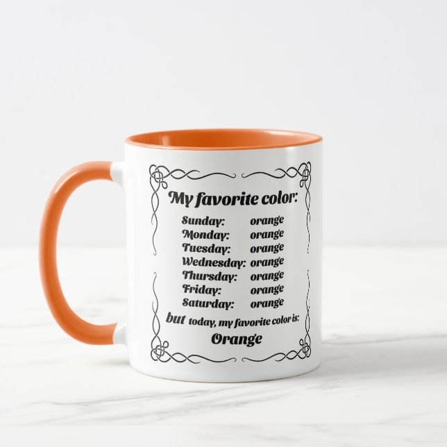 My favorite color is orange mug (Left)