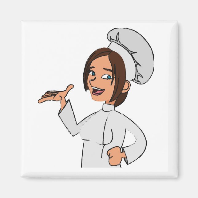 ***MY FAVORITE FEMALE CHEF*** MAGNET (Front)
