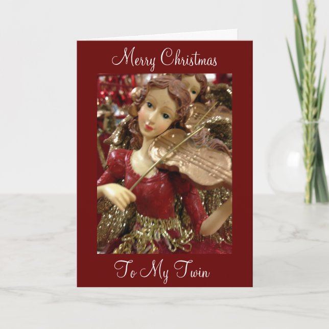 MY "FAVORITE GIFT" OF ALL IS MY TWIN HOLIDAY CARD (Front)