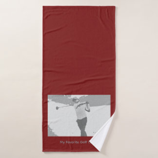 My Favorite Golf Coach Bath Towel