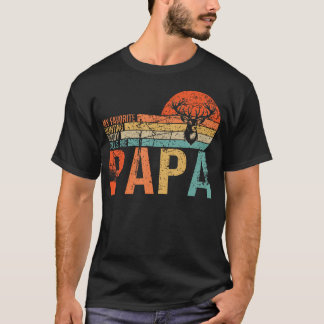 My Favorite Hunting Buddy Calls Me Papa Love Deer T-Shirt