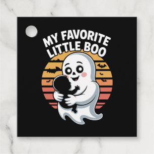 My Favorite Little Boo Halloween T-shirt Favour Tags