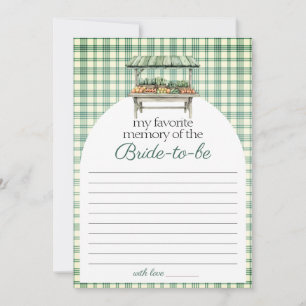 My Favorite Memory Country Market Bridal game card