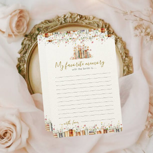 My Favorite Memory with the Bride Book- Theme Game