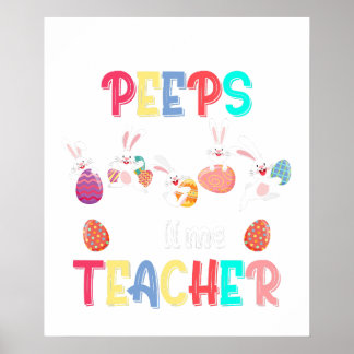 my favorite peeps call  me teacher, retro, vintage poster