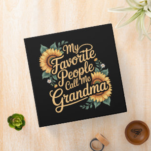 My Favorite People Call Me Grandma Mother's Day Binder
