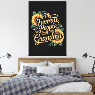My Favorite People Call Me Grandma Mother's Day Canvas Print