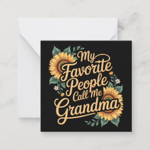My Favorite People Call Me Grandma Mother's Day Card