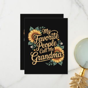 My Favorite People Call Me Grandma Mother's Day Thank You Card