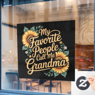 My Favorite People Call Me Grandma Mother's Day Window Cling