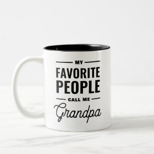 My Favorite People Call Me Grandpa Two-Tone Coffee Mug