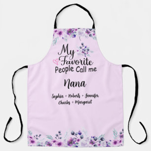 My Favorite People Call Me Nana   Grandkids Name Apron
