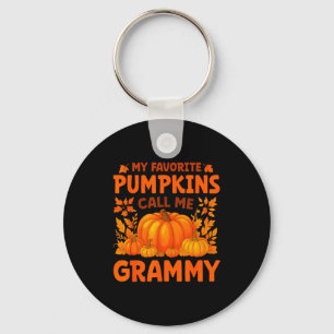 My Favorite Pumpkins Call Me Grammy Thanksgiving Keychain