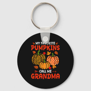 My Favorite Pumpkins Call Me Grandma Thanksgiving Keychain