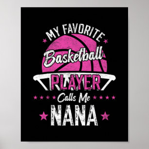 My Favorite Sketll Player Calls Me Nana Funny Gran Poster