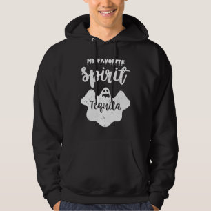 My Favorite Spirit Tequila  Ghost Booze Halloween Hoodie