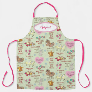 My Favorite Things Cute Retro Avocado Christmas Apron
