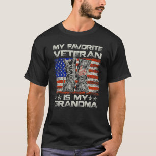 My Favorite Veteran Is My Grandma Combat Boots Ame T-Shirt