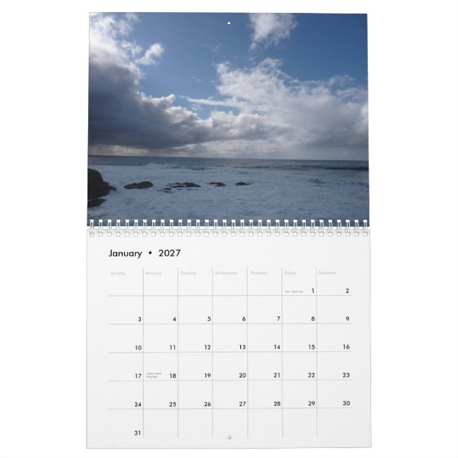 My Favoritel Ocean Shots Calendar (Jan 2027)
