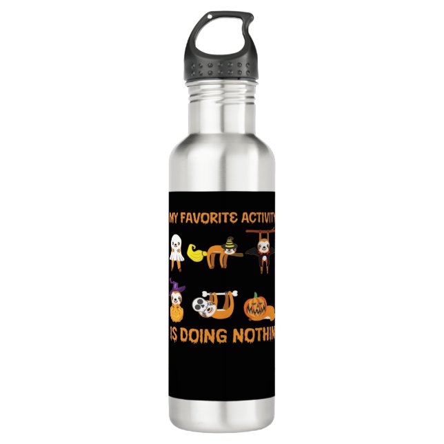 My Favourite Activity Is Doing Nothin' Retro Sloth 710 Ml Water Bottle (Front)