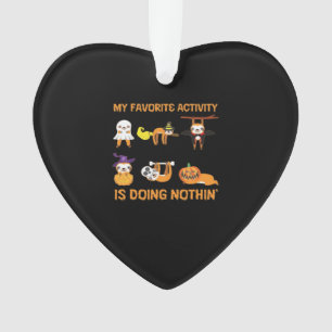 My Favourite Activity Is Doing Nothin' Retro Sloth Ornament