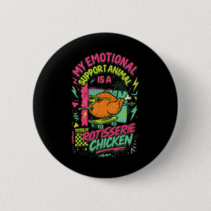 My Favourite Animal Is A Chicken Funny Cute 2 Inch Round Button