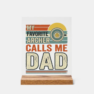 My Favourite Archer Calls Me Dad Vintage Design_1 Acrylic Sign