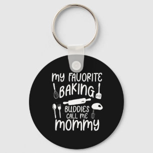 My Favourite Baking Buddies Call Me Mommy Family C Keychain