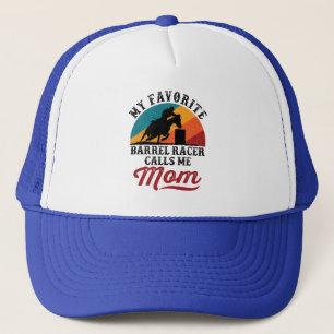 My Favourite Barrel Racer Calls Me Mom Retro Trucker Hat