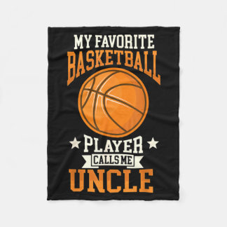 My Favourite Basball Player Calls Me Uncle Basball Fleece Blanket
