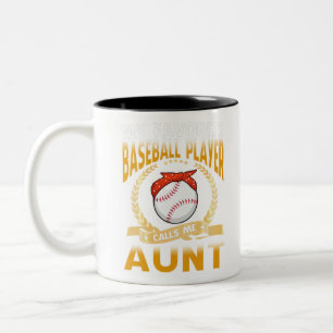My Favourite Baseball Player Calls Me Aunt Two-Tone Coffee Mug