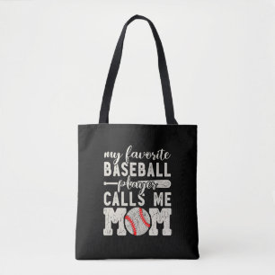 My Favourite Baseball Player Calls Me Mom Cheer Bo Tote Bag