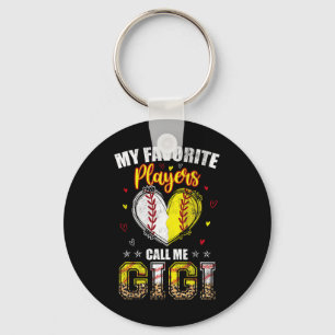 My Favourite Baseball Softball Players Call Me Gig Keychain