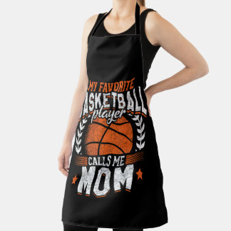 My Favourite Basketball Player Calls Me Mom Apron