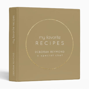 My Favourite Beige Recipes Binder