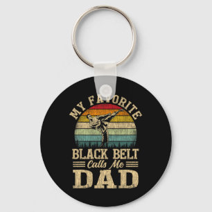 My Favourite Black Belt Calls Me Dad Father's Day Keychain