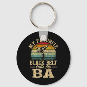 My Favourite Black Belt Calls Me Father's Day Keychain