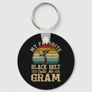 My Favourite Black Belt Calls Me Gram Mother's Day Keychain