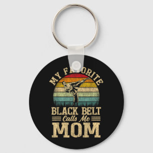 My Favourite Black Belt Calls Me Mom Mothers Day Keychain