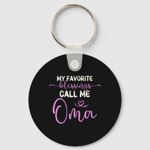 My Favourite Blessings Call Me Oma Grandma Mother' Keychain