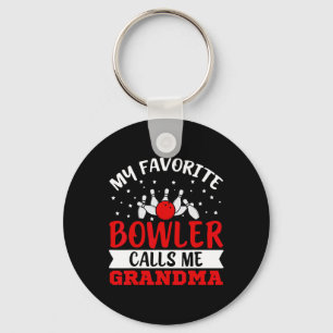My Favourite Bowler Calls Me Grandma Funny Bowling Keychain