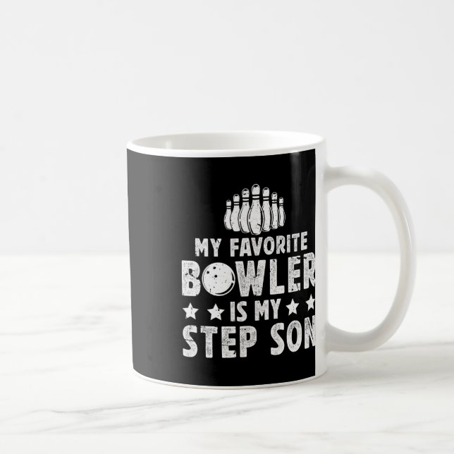 My Favourite Bowler Stepdad Bowling Step-dad Of A  Coffee Mug (Right)