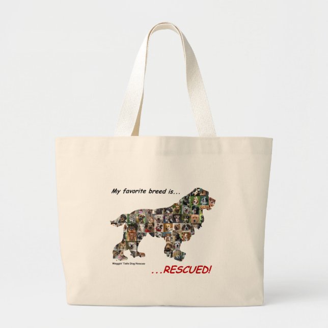 My Favourite Breed is Rescued Tote Bag (Front)