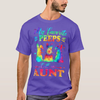 My Favourite Bunnies Call Me Aunt Easter Tie Dye T-Shirt