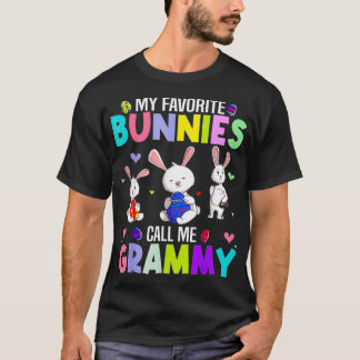 My Favourite Bunnies Call Me Grammy Family Easter  T-Shirt