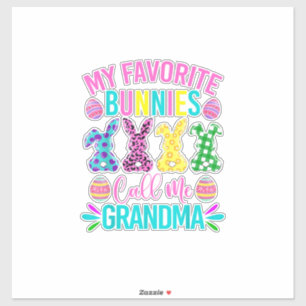 My Favourite Bunnies Call Me Grandma Shirt Cute Ea
